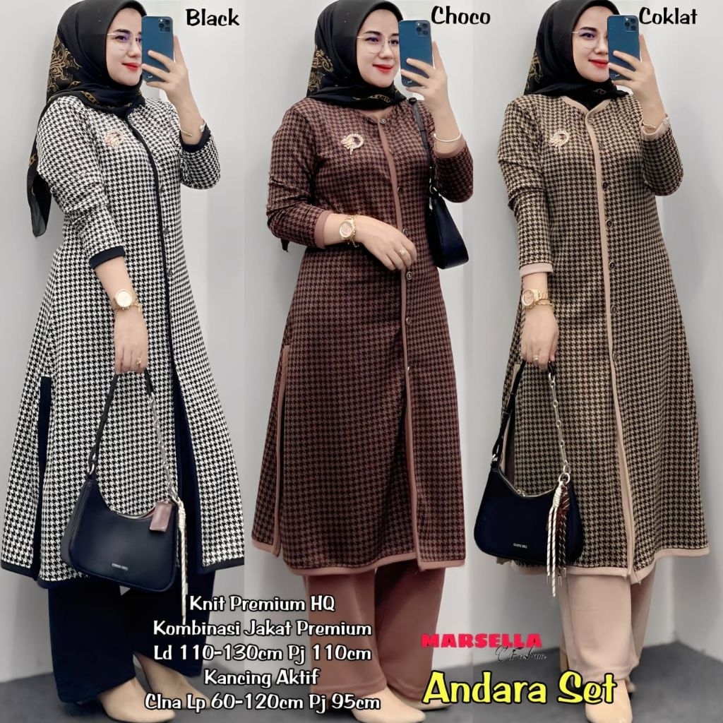 ANDARA SET • MARKO SET SETELAN TUNIK BY MARSELLA