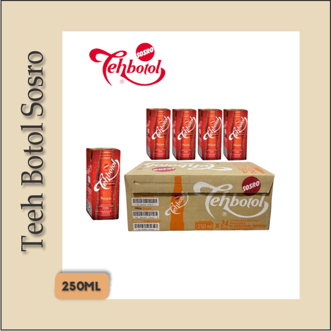 Teh Botol Sosro 250ml Kotak 1 Dus Isi 24pcs