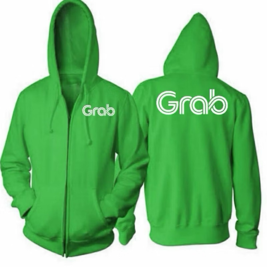 Jaket Hoodie gRAb / Jaket Driver Online / Sweater Flece Tebal/Hoodie Dewasa