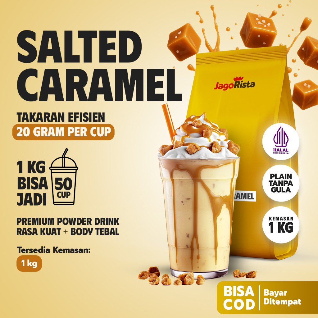 Jagorista Bubuk Minuman Salted Caramel 1 KG Kualitas Premium