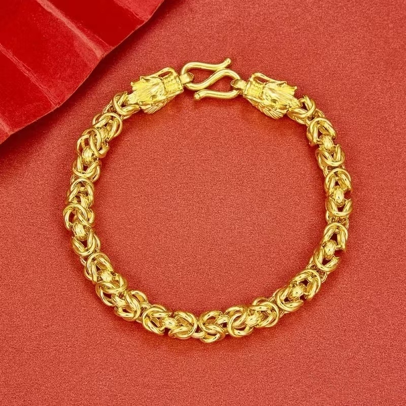 Gelang Emas Asli 24K Hong Kong - Tahan Air Ramah Kulit dan Tidak Mudah Pudar