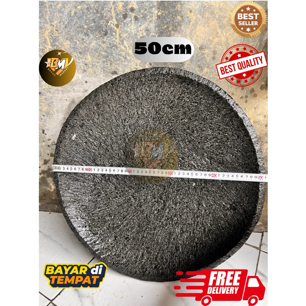 BESTSELLER Cobek batu asli jumbo batu undesit cocok buat gado-gado pecel lele sambal bakar bergarans