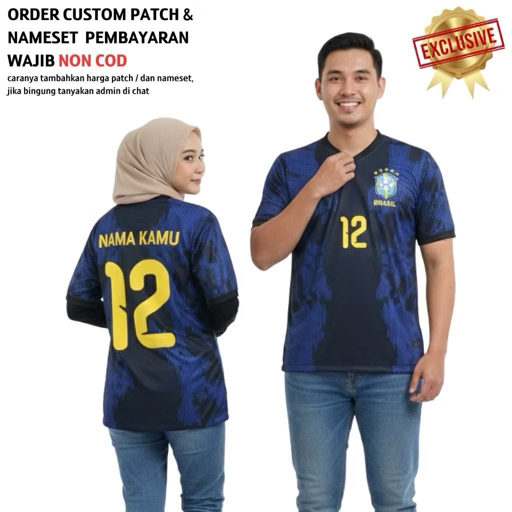 Jersey Brazil Away World Cup 2026 2027 Grade Original - Jersey Brazil Piala Dunia High Quality