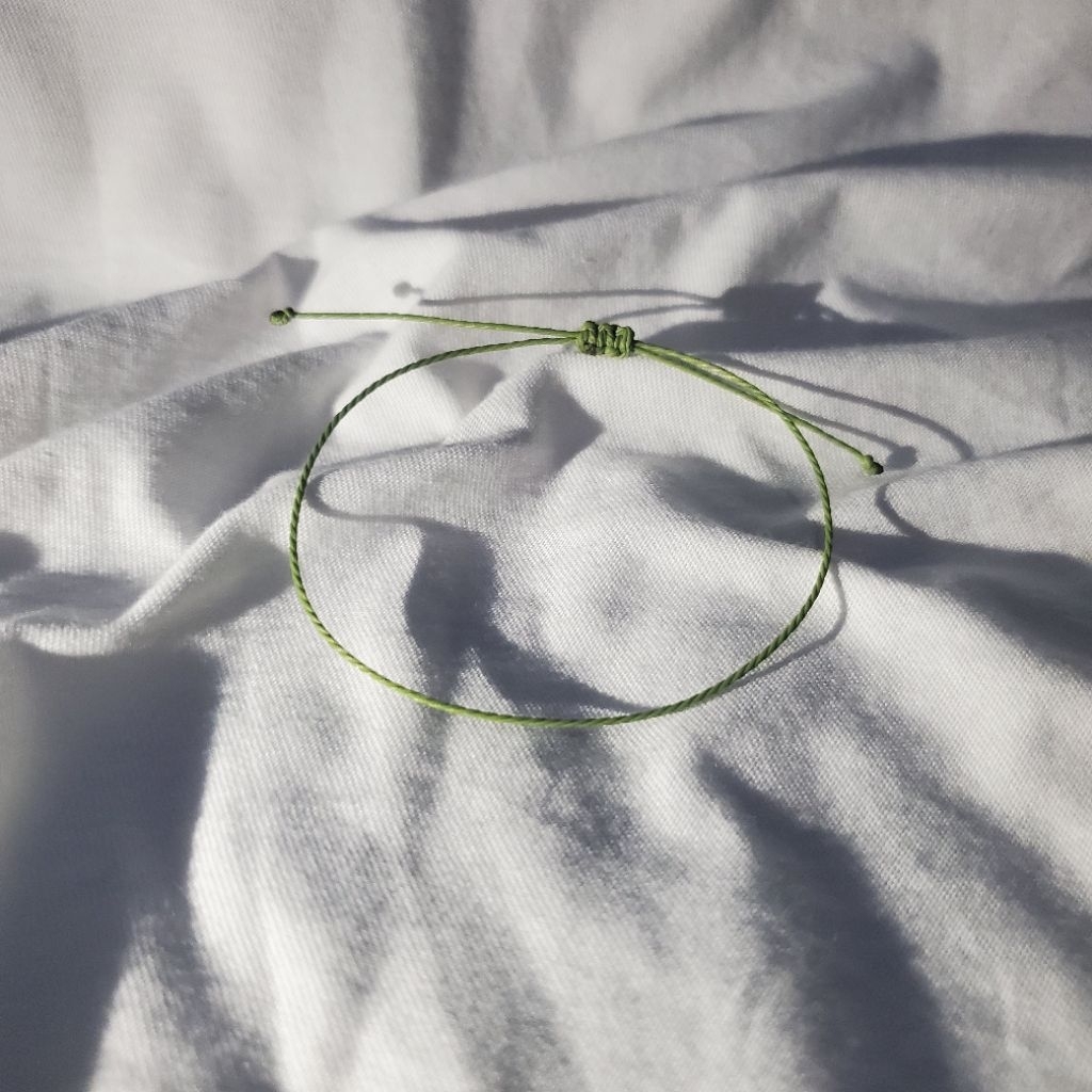 RJ Gelang Tali Pria Wanita Hijau Minimalis Simple Elegant Keren gelang simple - Simple Bracelet