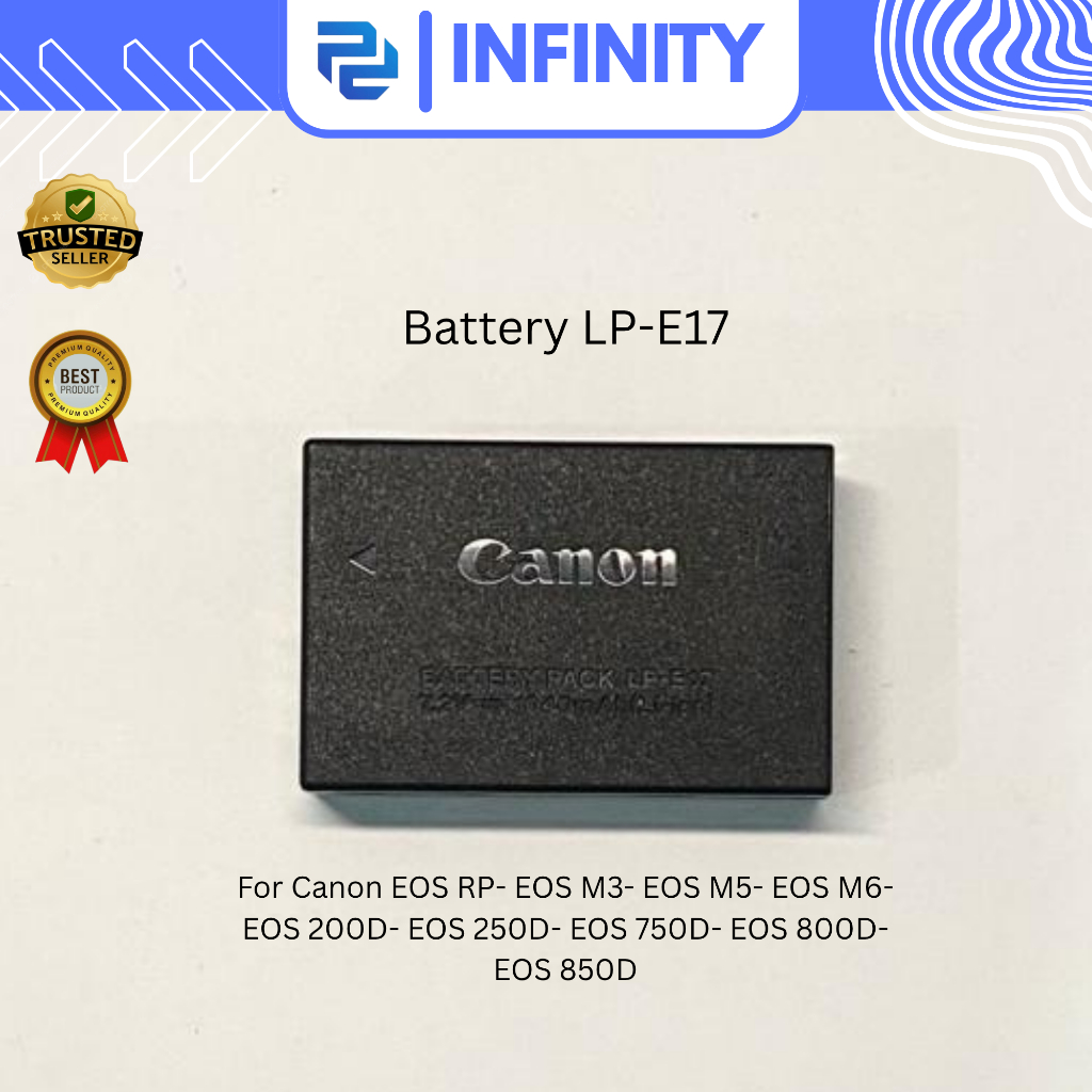 Baterai Battery LP E17 for Canon EOS M3 M5 M6 77D 200D 250d 750D 760D 800D 8000D 9000d 77d Original 