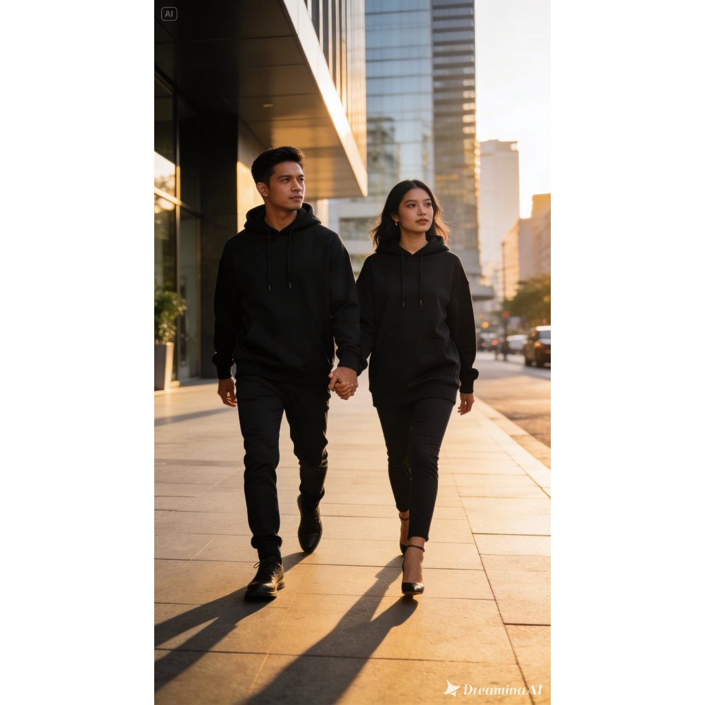 Hoodie Hitam Polos Anak Motor Oversize | Sweater Riding Pria Wanita Premium Tebal Streetwear