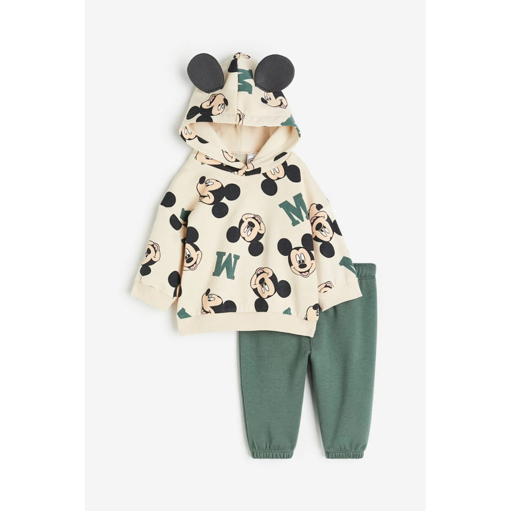 H&M Baby Hoodie Mickey Mouse Sweatshirt Set size 12-18m