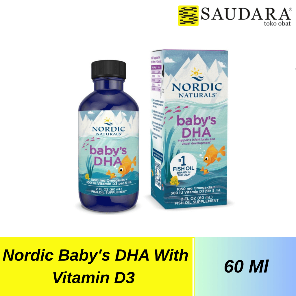Nordic Baby's DHA With Vitamin D3 60 Ml - Minyak Ikan Bayi