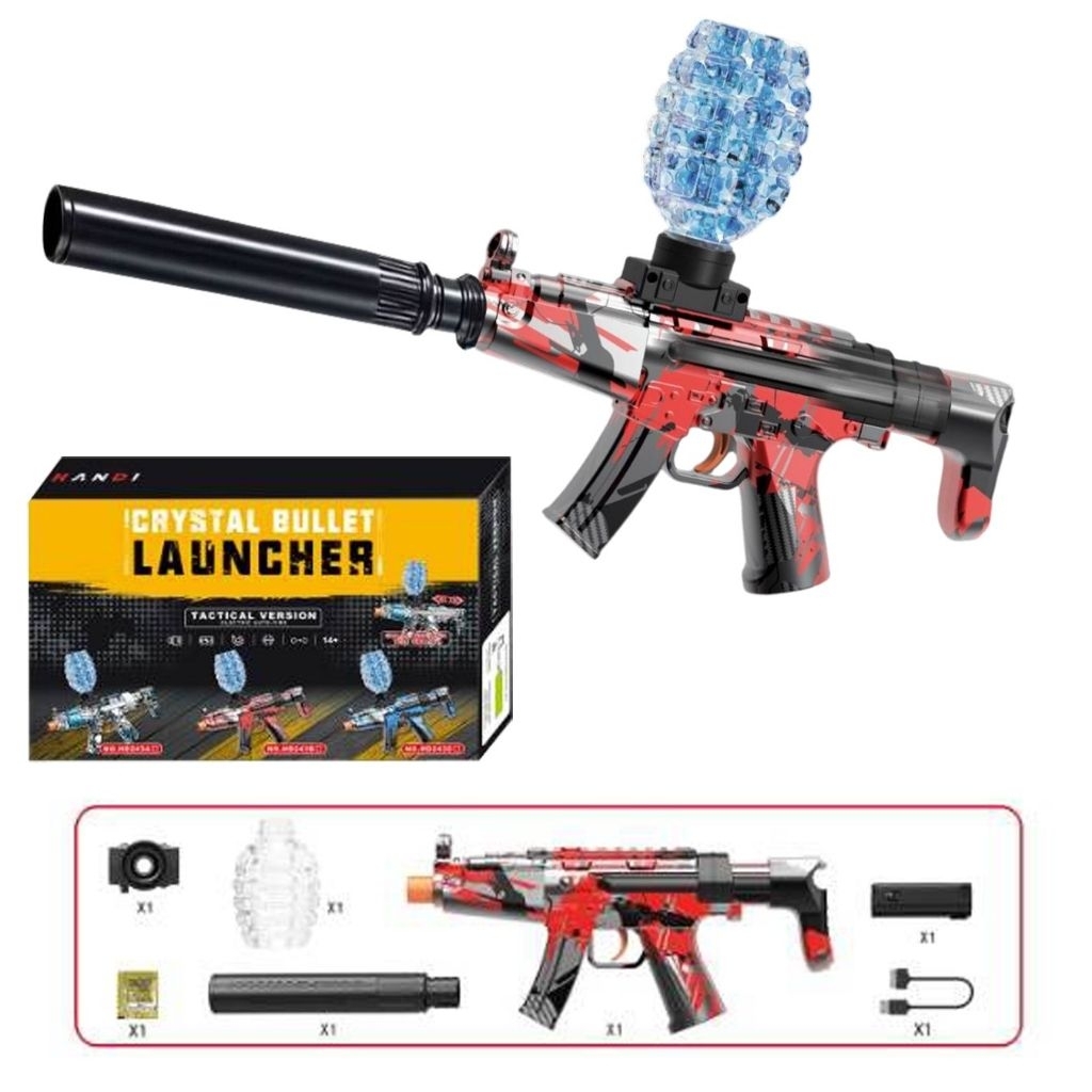 Mainan Anak Pistol Tembakan Crystal Bullet Launcher Tactical Version Gun Electric Water Gel