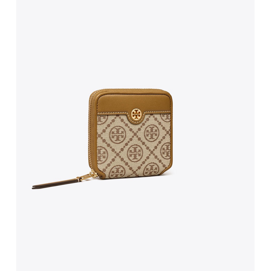 Tebe T Monogram Bifold Wallet - Hazelnut