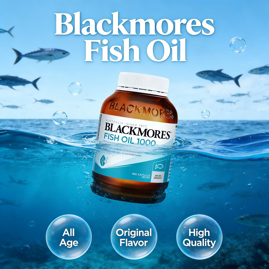 Blackmores Minyak Ikan 1000mg 400 Kapsul | Produk Paling Laris Wajib Beli | Suplemen Sehat Omega-3 u