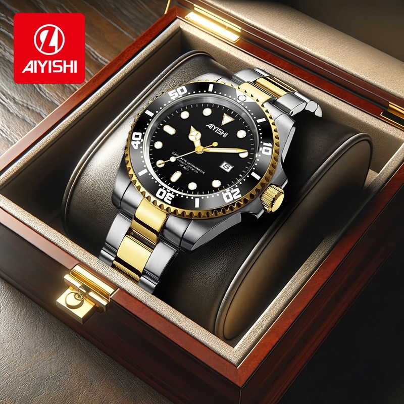 Jam Tangan Pria Diving Watch AIYISHI Anti Air 30M | Kalender Tanggal Otomatis