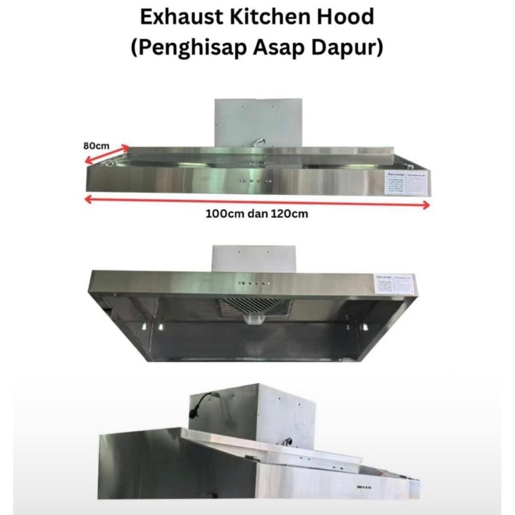 Hexos Hood 120cm Cocok untuk dapur MBG
