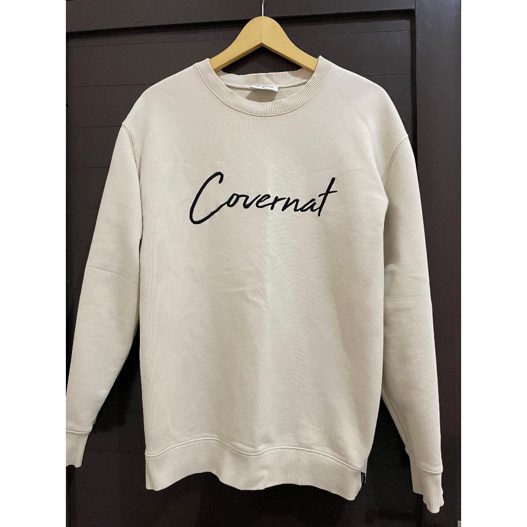 (PRELOVED) Sweater Sweatshirt Covernat Bordir Cream Unisex