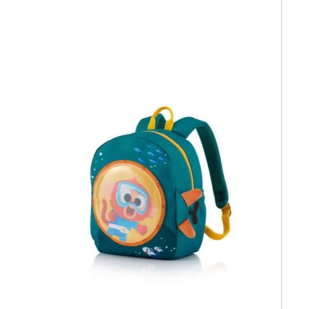American Tourister Kiztopia Tas Anak Backpack 3 Monkey Deep Teal Gold