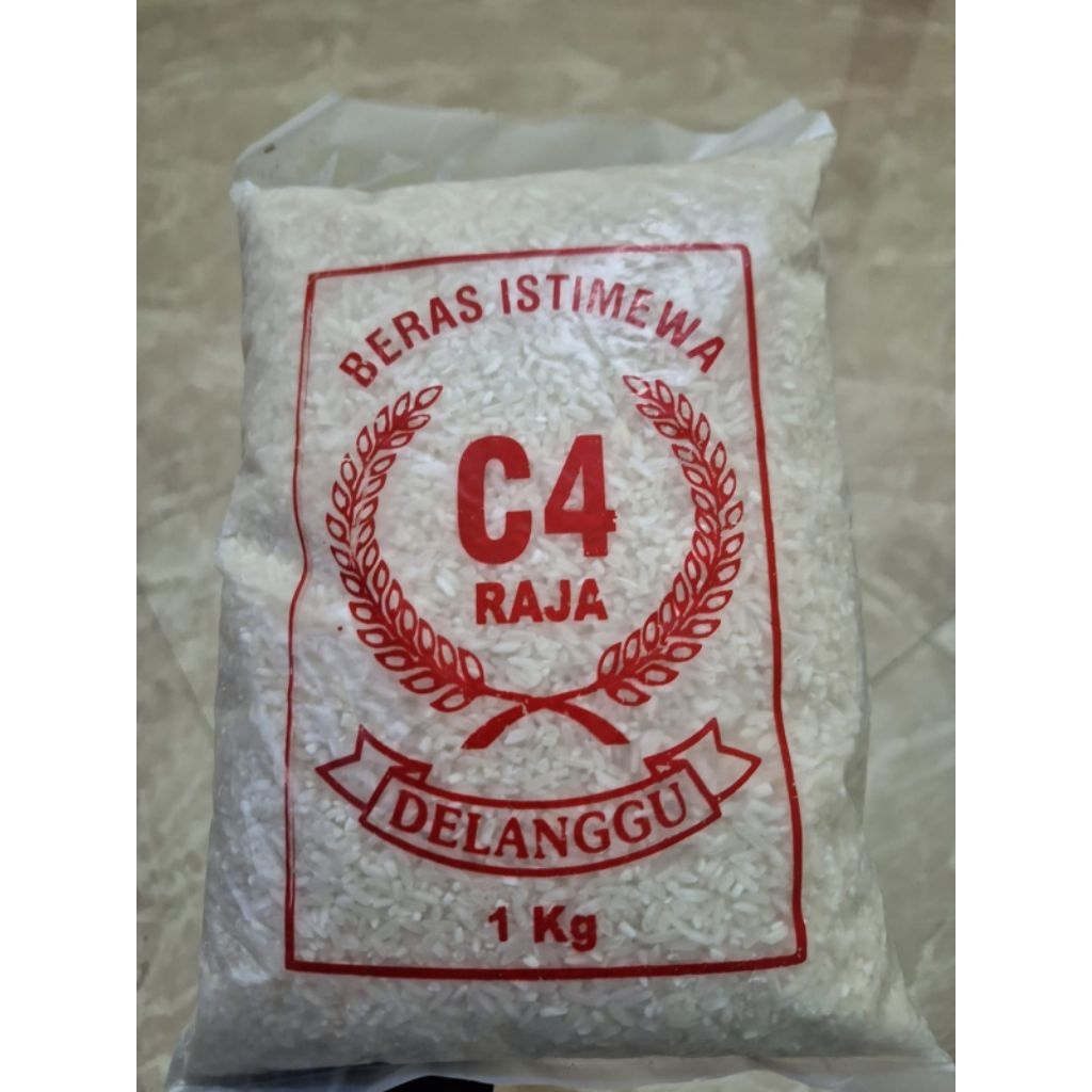 Beras C4 Raja Delanggu Pulen Putih Bersih
