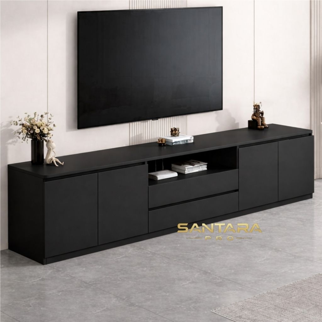 Meja TV Modern Minimalis | Rak TV Aesthetic | Cabinet TV Kuat & Tahan LamaMeja TV Minimalis Modern T