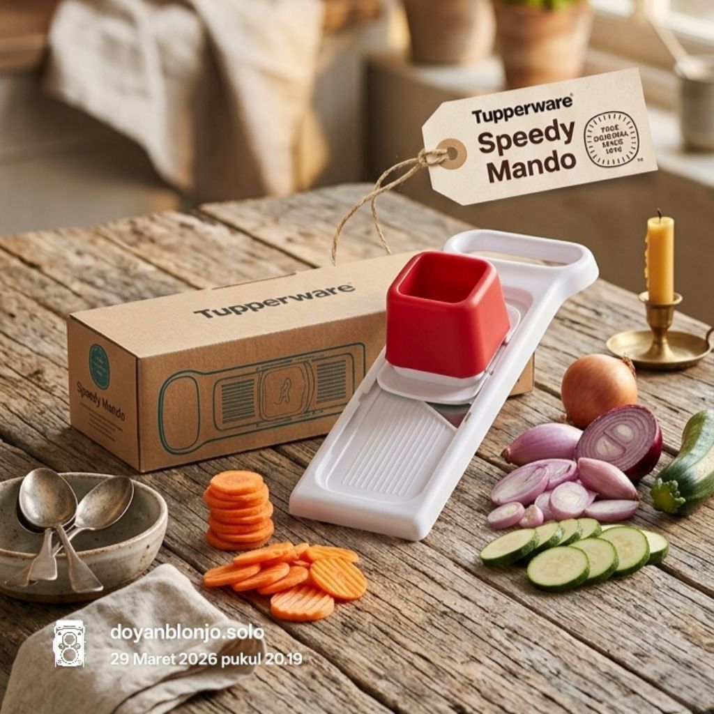 Speedy mando Tupperware alat pengiris bawang multi fungsi dengan pisau tajam