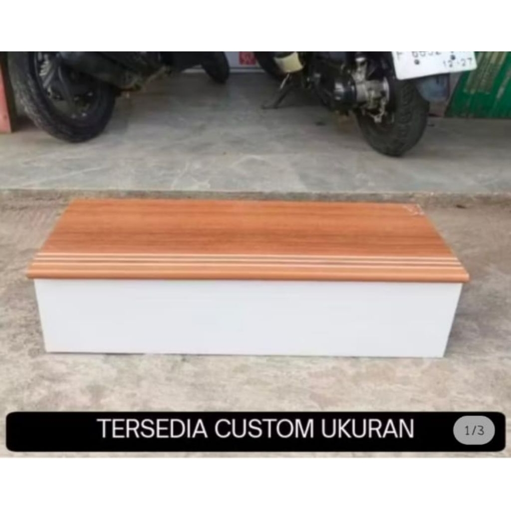 Granit tangga motif kayu double bevel 25x80 20x80 kombinasi cream polos