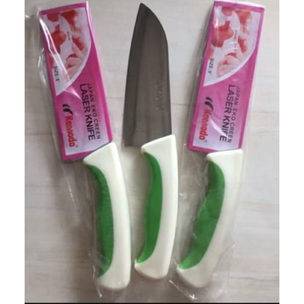 Pisau Dapur Eco Creen Stainless Merek Komodo 5 Inch