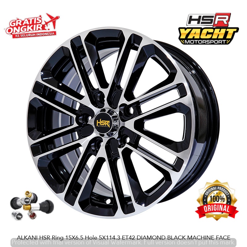 VELG RACING HSR ALKANI RING 15 COCOK UNTUK MOBIL ERTIGA INOVA XOVER TERIOS RUSH-YACHT