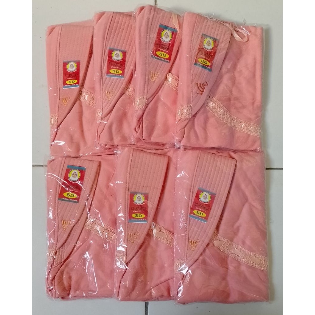 Jilbab sekolah robbani anak warna Salem peach pink Paud TK SD SMP SMA dewasa