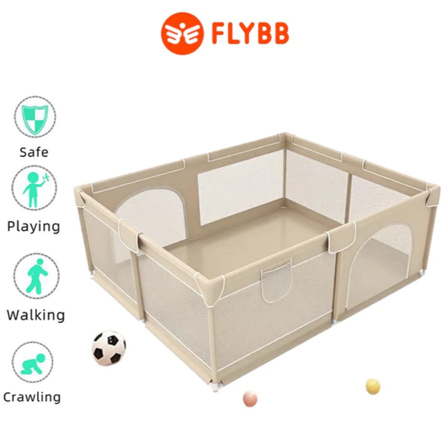 Preloved FLYBB Playpen Pagar Bayi Cream 120x180 cm