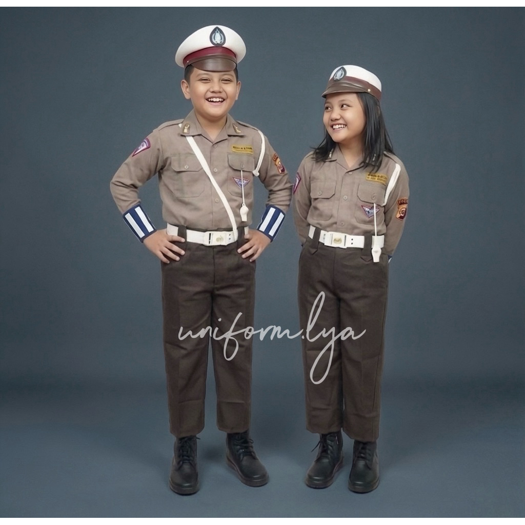 Baju Polisi Anak Lengkap Kostum Polisi Anak Laki Perempuan Murah Set Polisi Anak