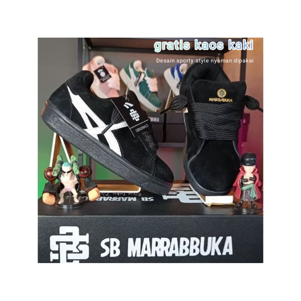 sepatu sneakers Onitsuka desain sporty style elegan nyaman dipakai pilihan warna biru pink hitam ana