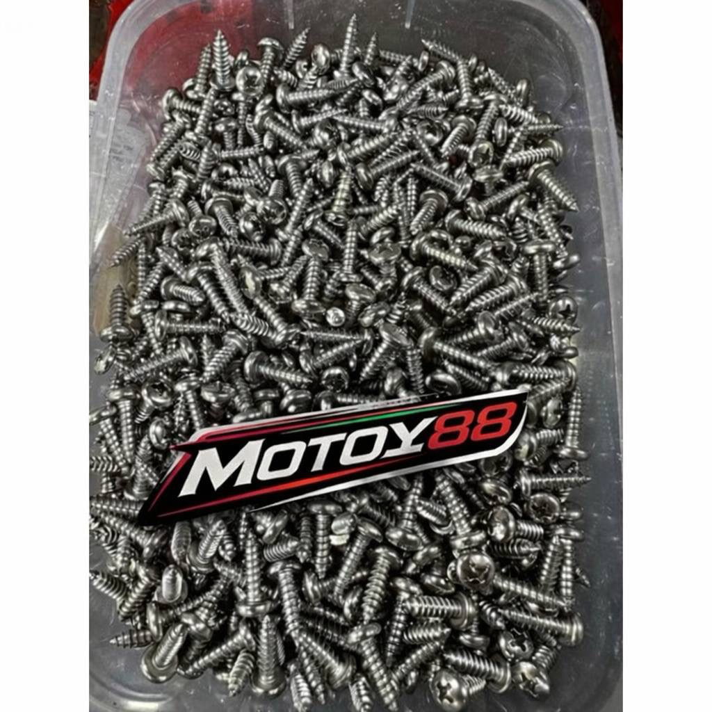Baut Cacing Stainless Steel Motor Universal Anti Karat
