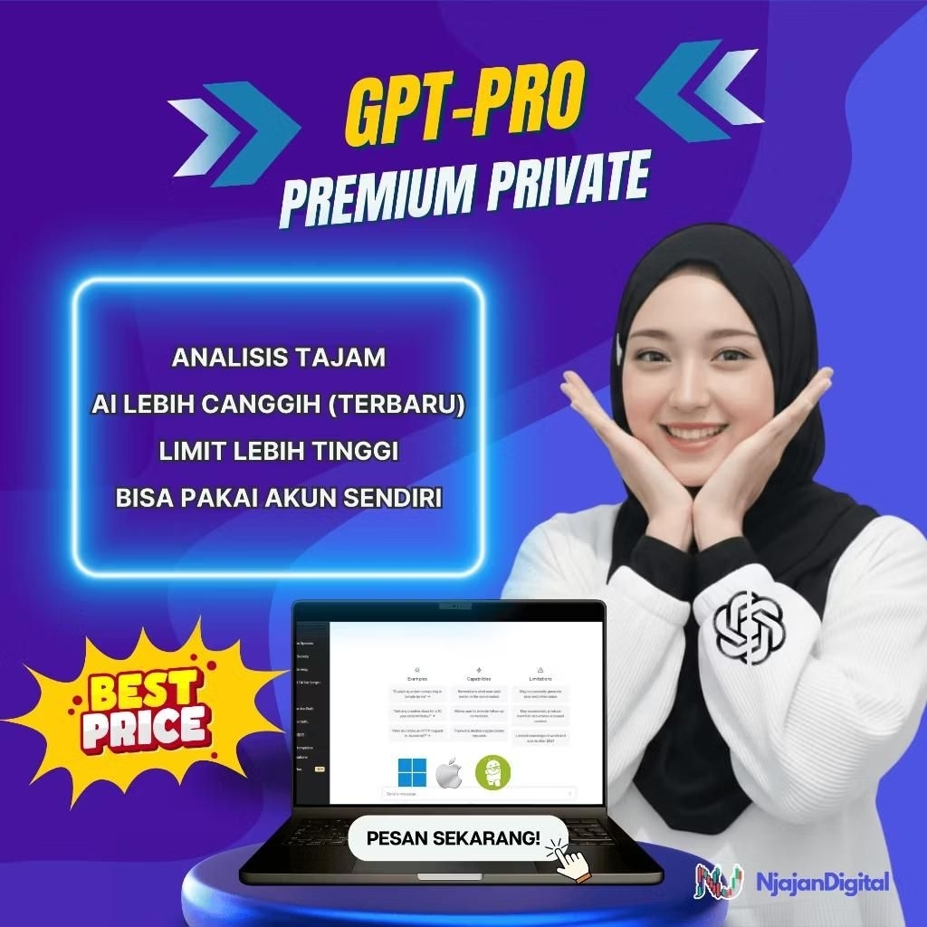Jago Prompt+ AI | Akses Gpt 5.2 Unlimited Chat | 1 Bulan Private