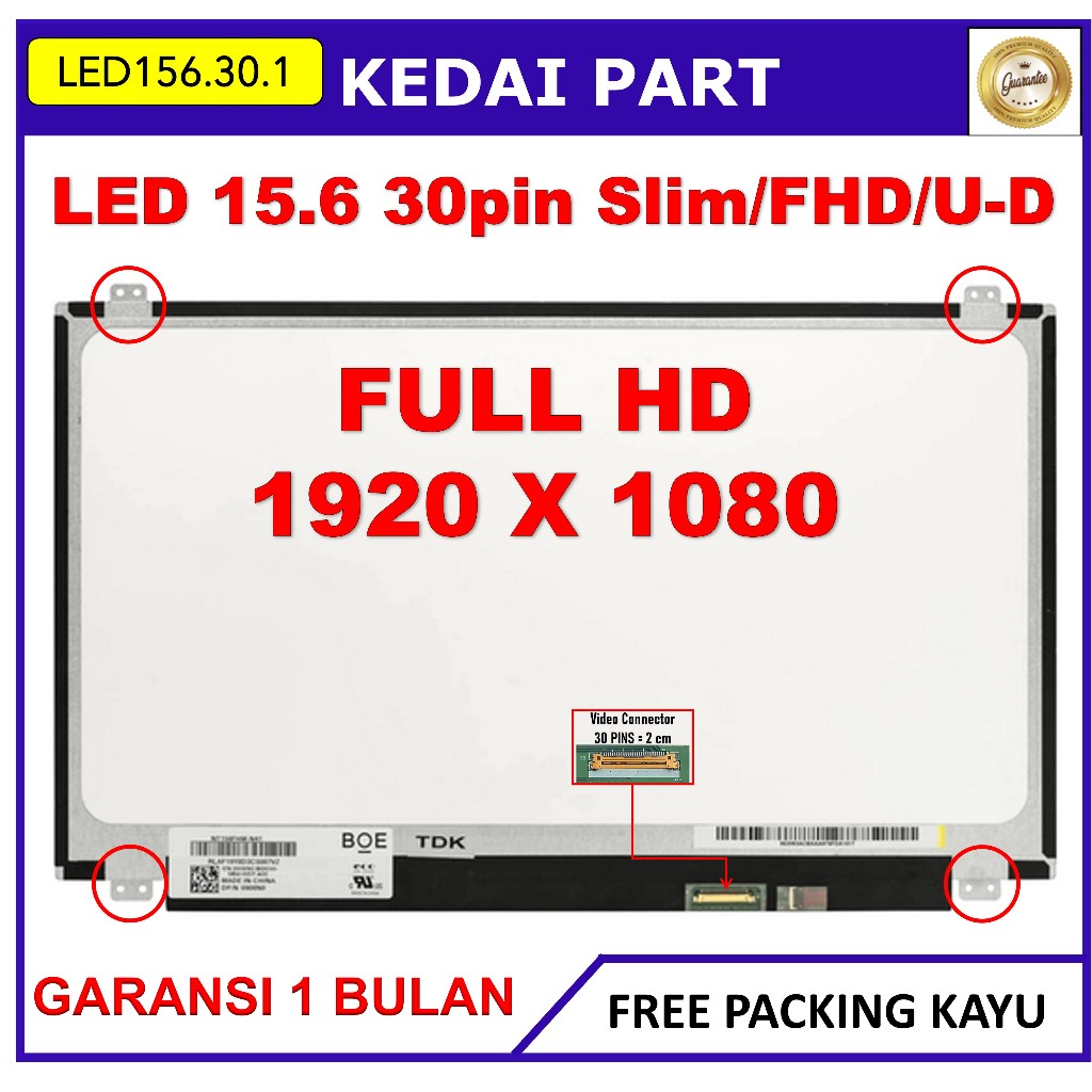 LCD LED Acer Aspire 3 A315-21 A315-21G A315-41 15.6 Inch 30 Slim FHD AB