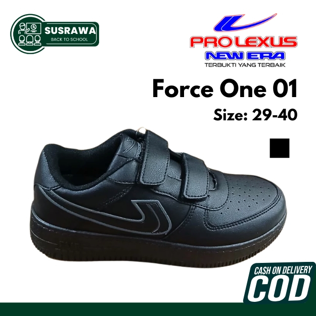 New Era Prolexus Force One 01 (V) Sepatu Sekolah Anak Laki-Laki/Perempuan - Sneakers Velcro Perekat 