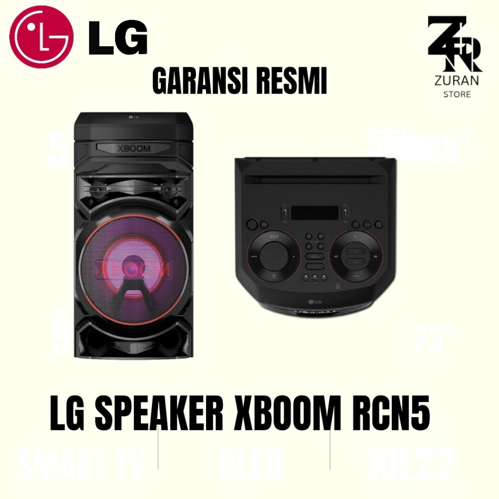 LG XBOOM RCN5 BLUETOOTH PARTY SPEAKER KARAOKE MIC/ GUITAR RADIO INPUT