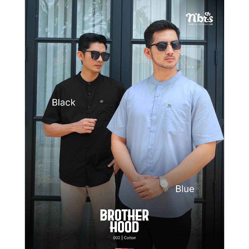 NIBRAS KEMEJA KOKO LENGAN PENDEK - BROTHERHOOD 002 BAJU COWO