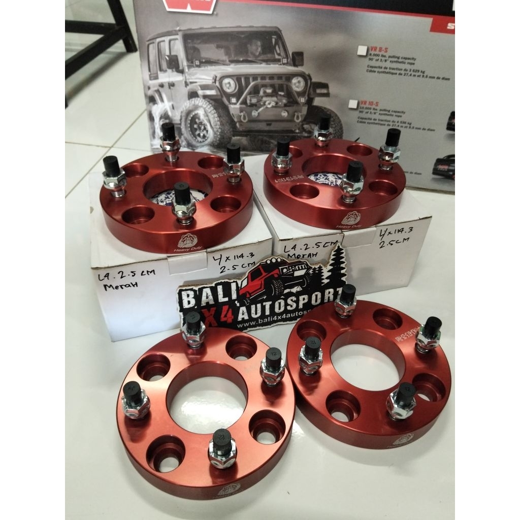 Adaptor Velg PCD 4x114.3 Tebal 2.5cm Merk FOGER Heavy Duty - Spacer Roda Mobil Kijang Avanza Panther