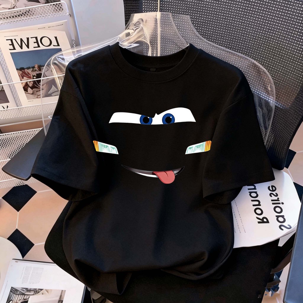 JiOJiO aos Anak Aesthetic Wajah Mobil Kartun & Lampu Depan pakaian anak baju anak perempuan baju ana