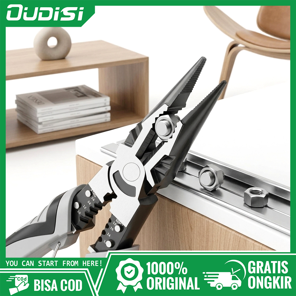 OUDISI   Total Tools Tang Lancip 9 inch "/Long Nose Pliers