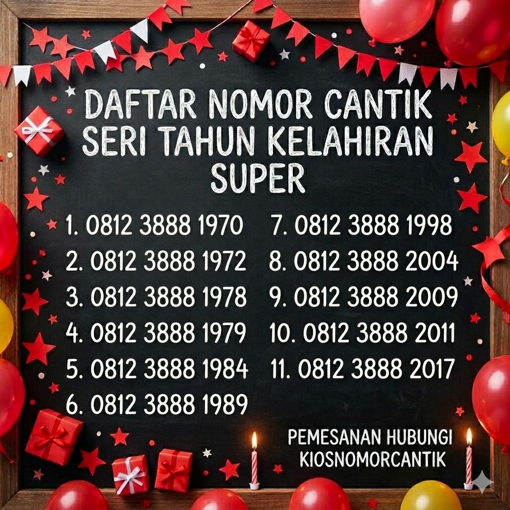 Kartu perdana telkomsel murah nomor cantik simpati seri tahun kelahiran super rapih triple tripel 88