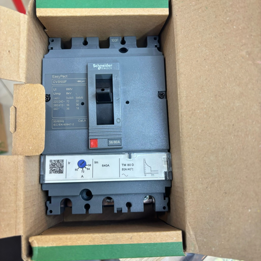 MCCB Schneider CVS100F 3P 63A 80A 100A Schneider