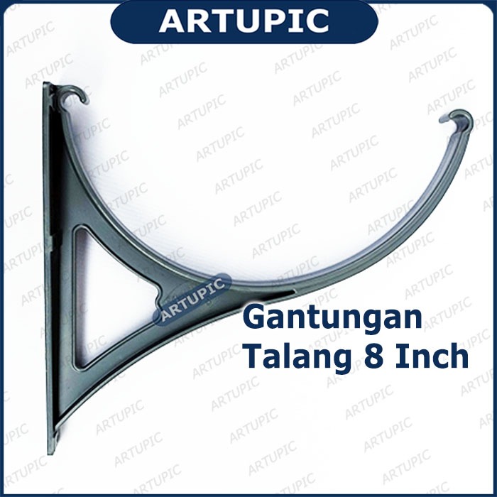 Gantungan Talang Pakan 8 inch Talang Makan Braket Air PVC 8" Setengah Lingkaran Langgeng RG 8