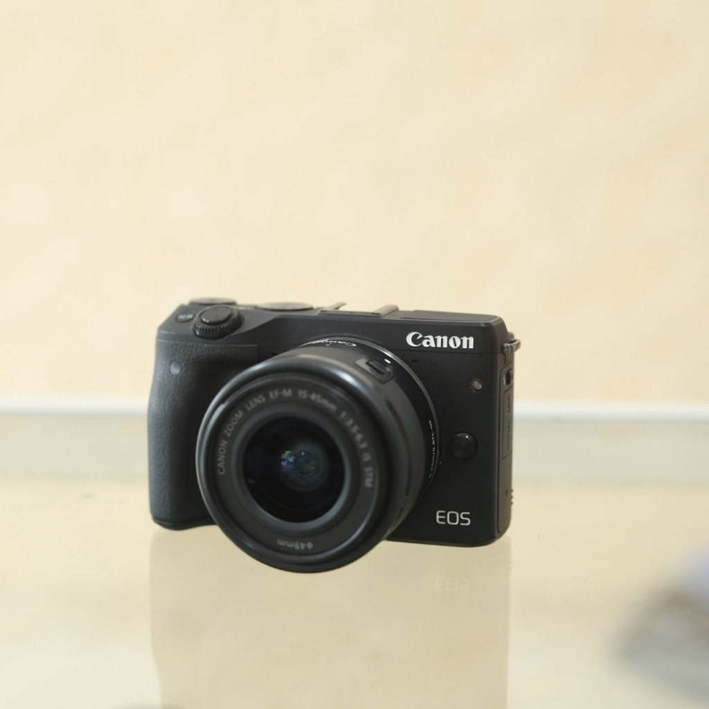 kamera mirrorless canon eos m3 + 15-45mm