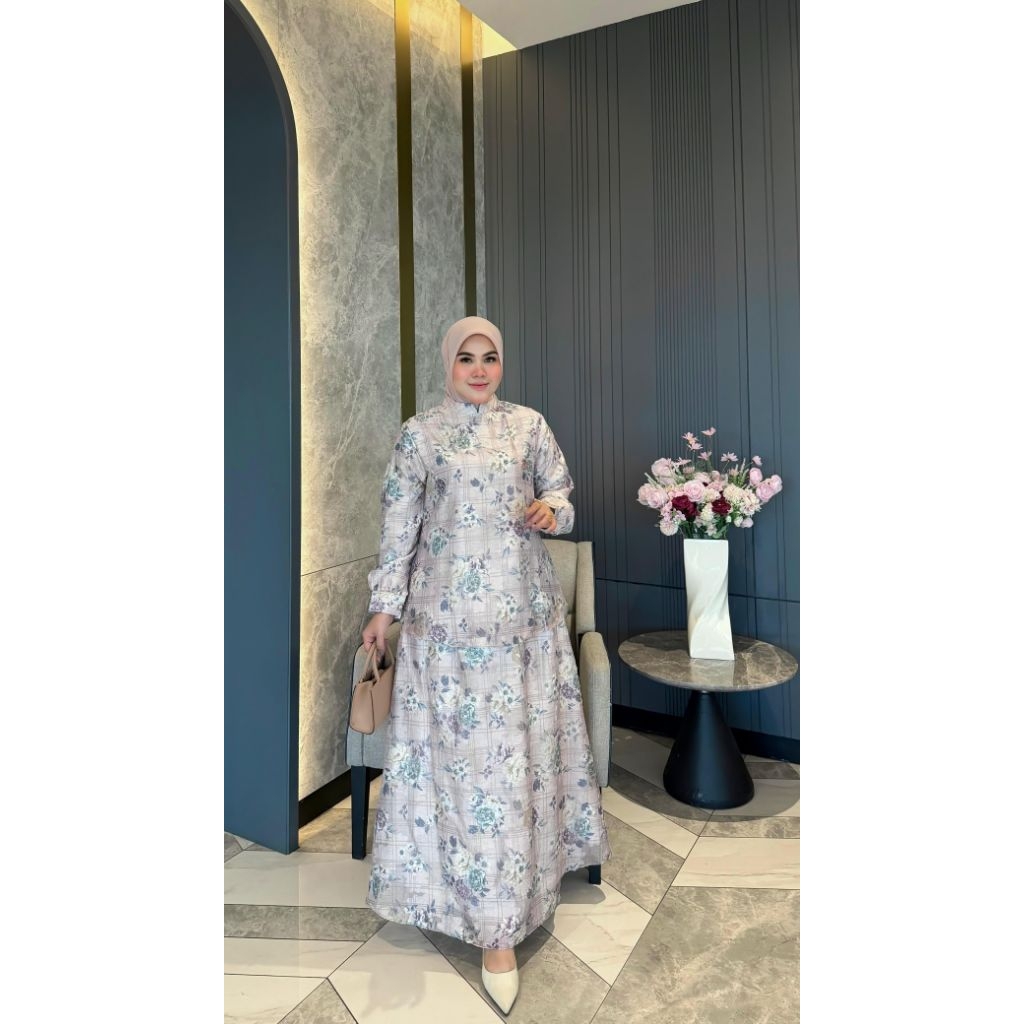 Raya set Rok By JHONEM FASHION