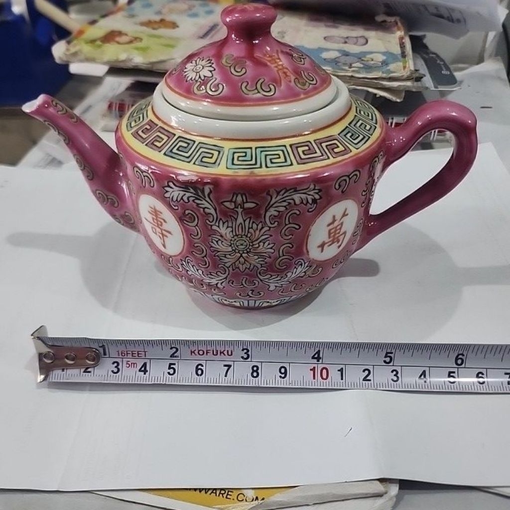 teko teh keramik wanshow china 400ml tea pot ceramic pink