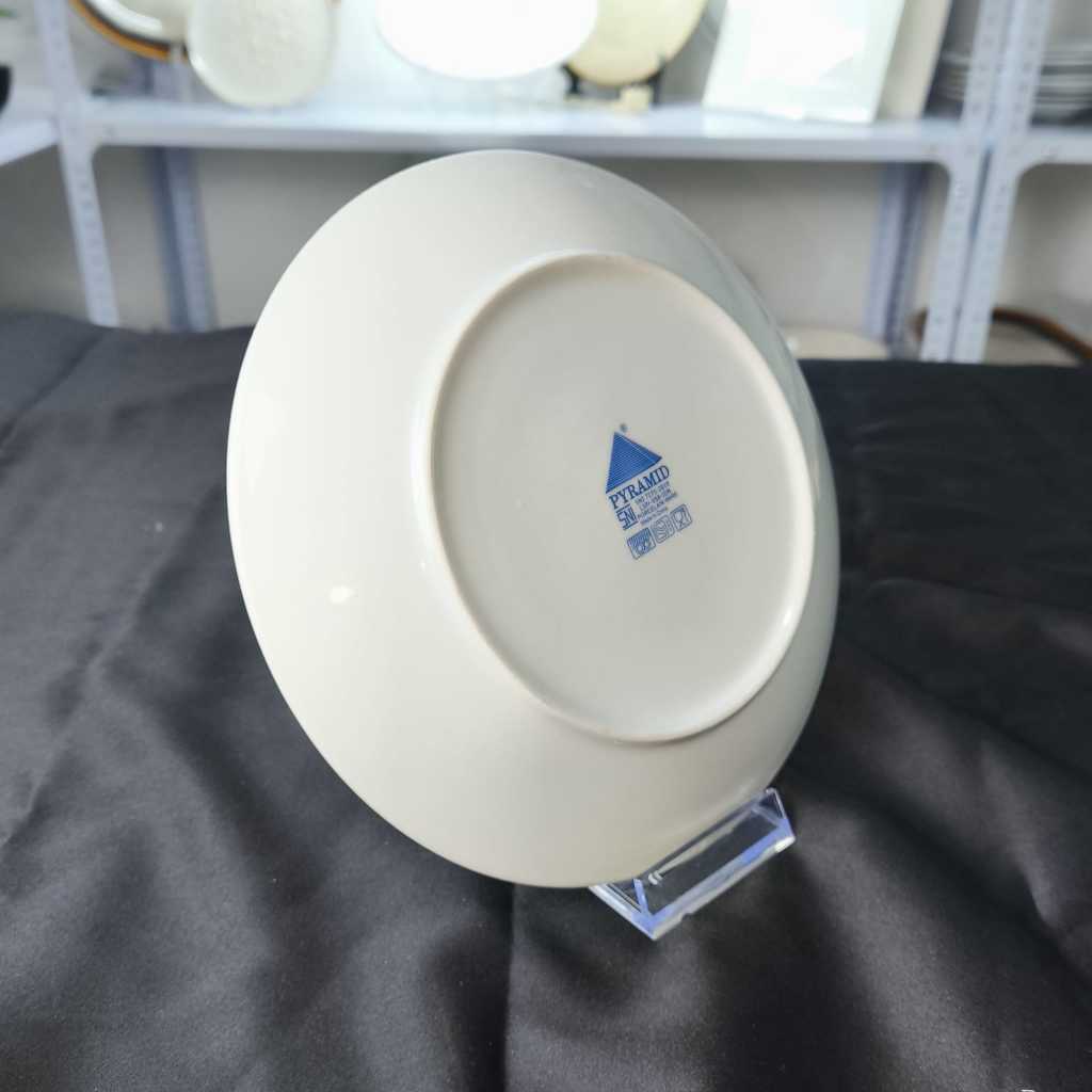 [DEFECT] Piring Keramik Porcelain Ceper Bulan Aestetik 10,5 inch Warna Putih Polos