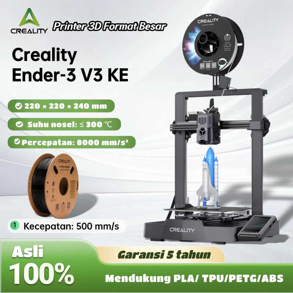 Creality Ender-3 V3 KE 3D Printer Pencetakan Ultra Cepat 500mm/s Panduan Linier Presisi Sistem Opera