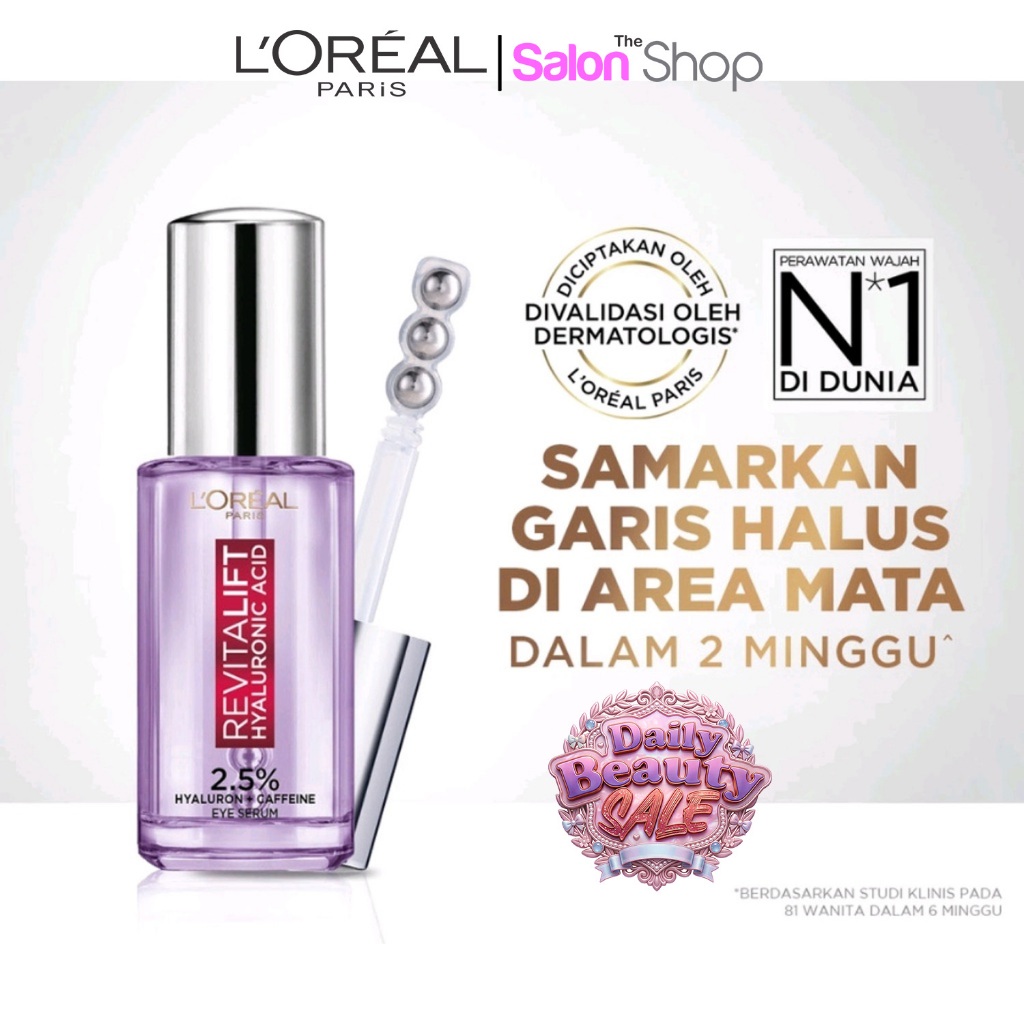 L'Oreal Paris DEX | Loreal Paris Triple Roller 2.5% Hyaluronic Acid Eye Serum 20ml | gdkd01