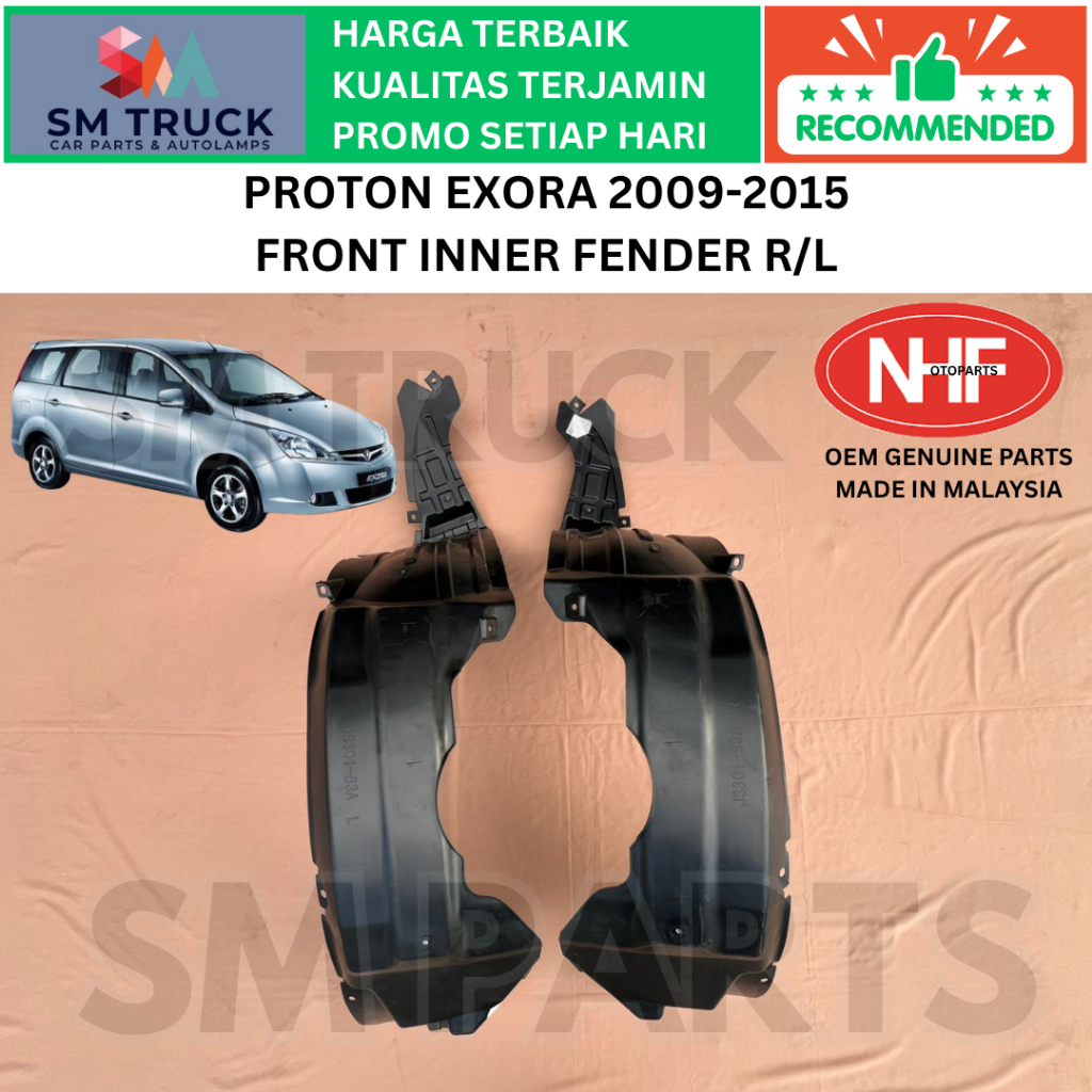 (ORI MALAYSIA) INNER LINER FENDER PLASTIK SPAKBOR PROTON EXORA FACELIFT 2011 2012 2013 2014 2015 BAR