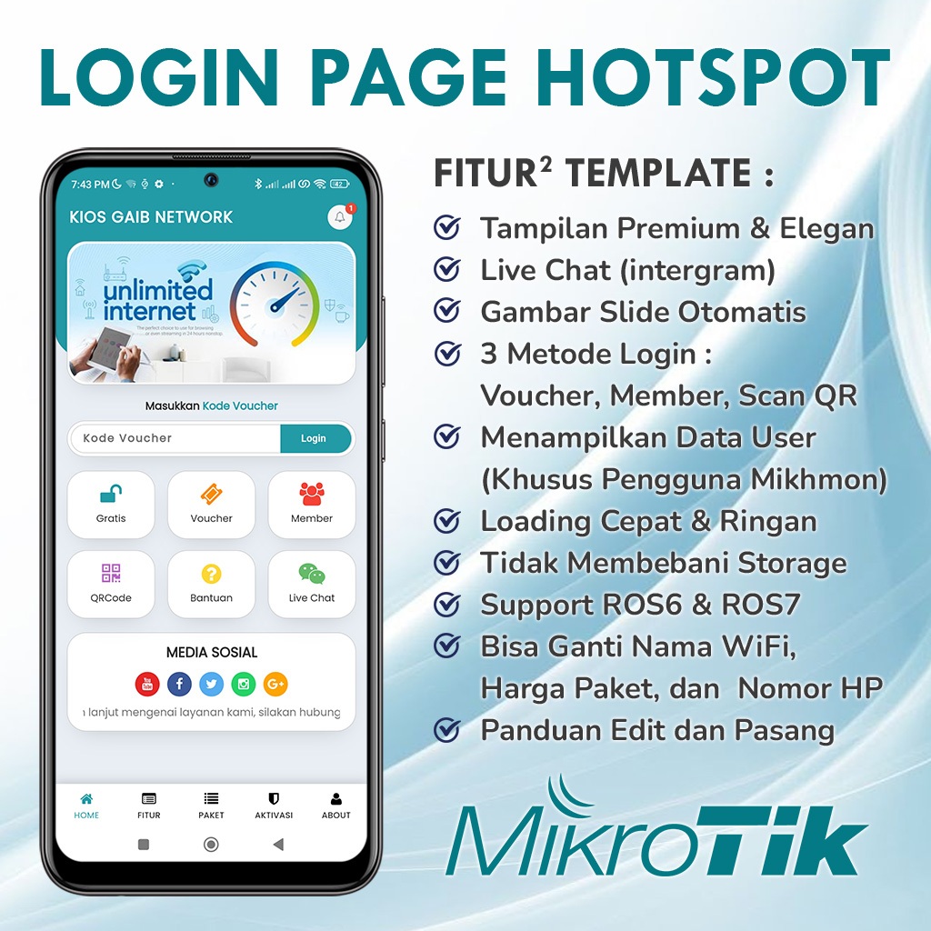 Network Premium - Template Login Page Hotspot MikroTik