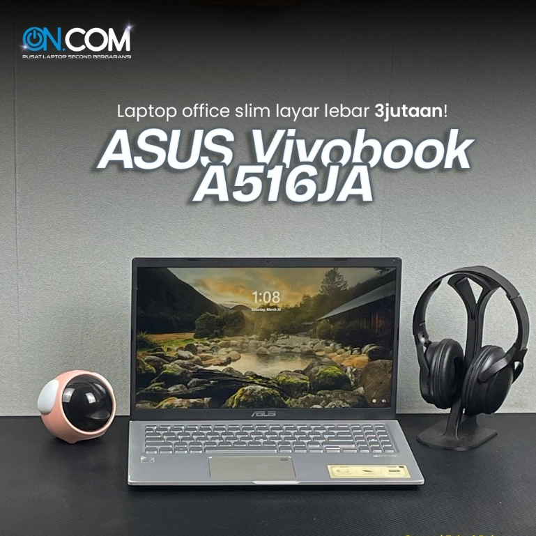 ASUS Vivobook A516JA/Intel Core i3-1005G1/RAM 4 GB/SSD 256 GB/Garansi Toko 1 Bulan